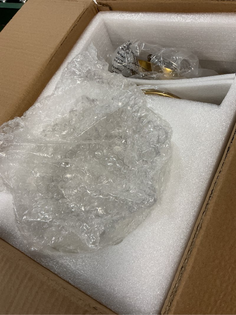 Condition photo showing Good Condition for vintage bathroom vanity light, 3-light matte brass finish vanity light with floral white glass shades, retro wall sconce for bathroom, dressing table 3-light brass and white