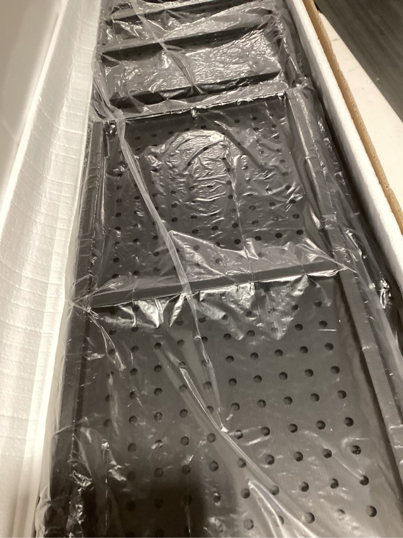 Condition photo showing Good Condition for Himix Storage Shelves with 20 Hooks, 5-Tier Collapsible Organization Storage Rack Bookshelf Folding Pantry Shelves Cube Shelf Wire Shelving Holds 440 Ibs for Garage Kitchen Room, Black 5-Tier Black