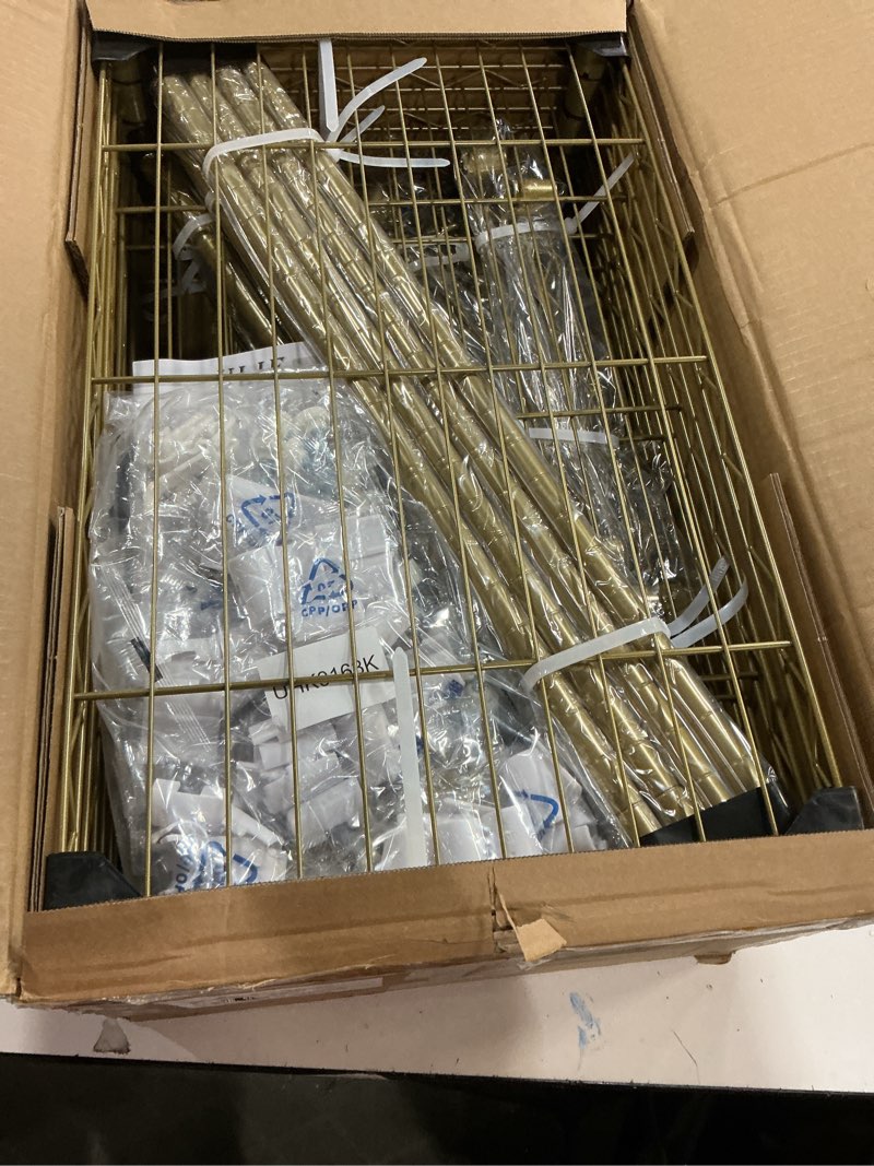 Condition photo showing New/Like New for Ulif E1 Heavy Duty Closet Garment Rack, 6 Tiers Adjustable Metal Freestanding Expandable Clothing Storage with 4 Hanger Rods, Easy to Assemble Wardrobe, 71.4" H x (70" - 88.2") L x 14" D, Gold