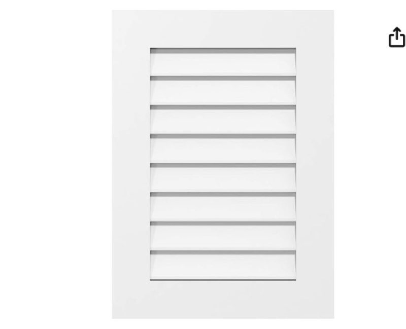 ekena millwork gvpve16x2801sn vertical surface mount pvc gable vent, 16 w inch x 28 h inch, factory 