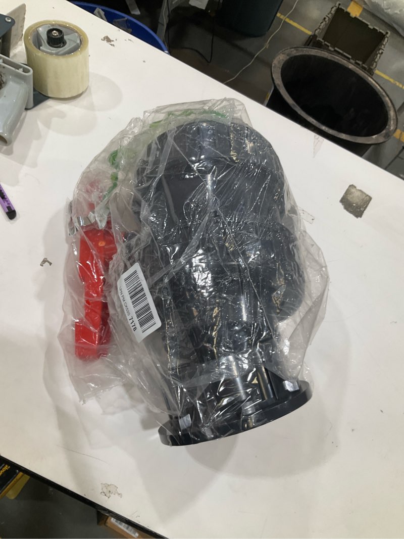 Condition photo showing Good Condition for midline valve heavy duty pvc true union ball valve pink handle 4'' fip/solvent connections grey plastic (482ut400)