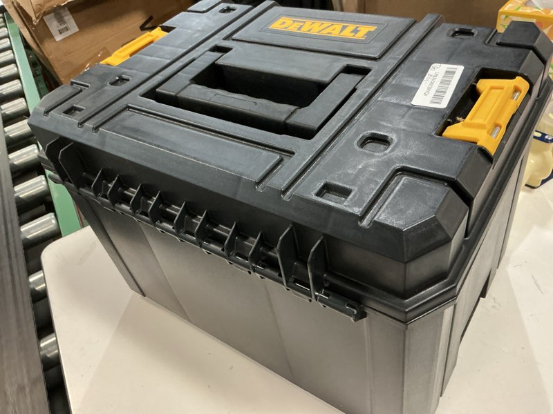 Condition photo showing Good Condition for dewalt tstak tool box, extra large design, removable tray for easy access to tools, water and debris resistant (dwst17806)