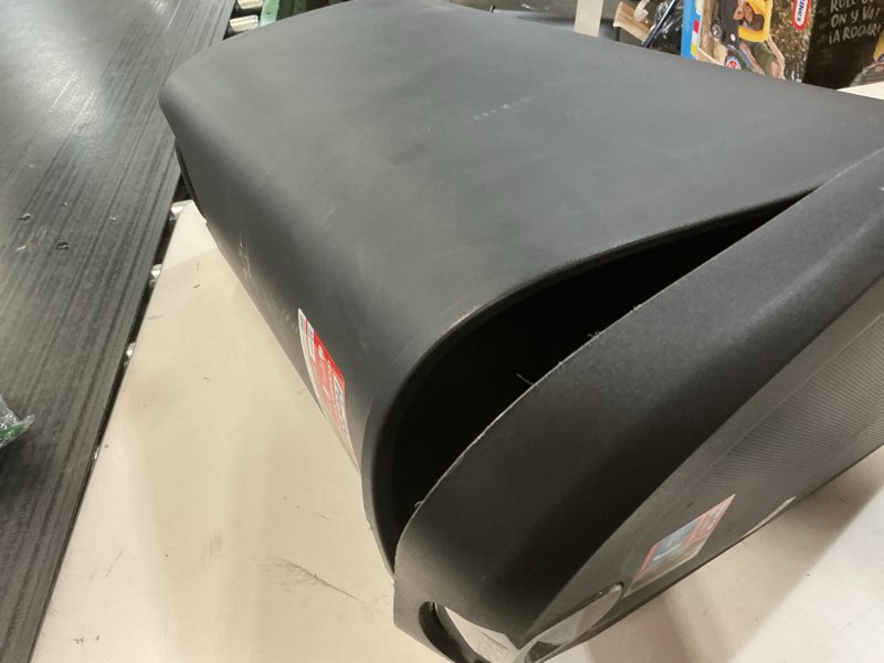 Condition photo showing As Is for hefty 12.3gal slim step trash can with locking lid black