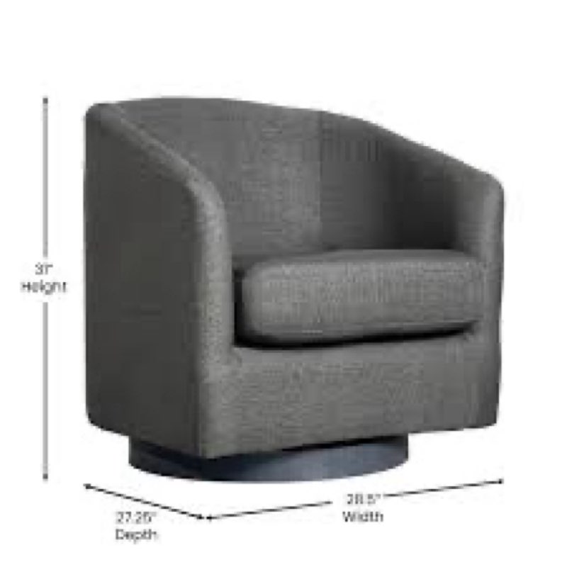 Product incomplete and used, 360 Degree Swivel Armchair