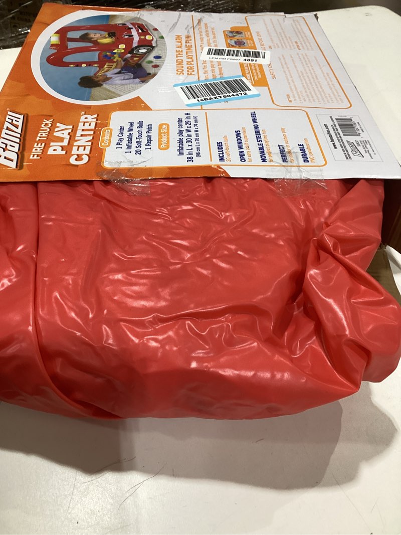 Condition photo showing As Is for Banzai Rescue Fire Team Play Center Ball Pit with 20 Balls, Toy