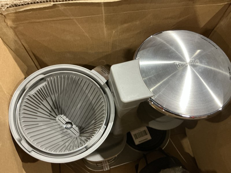 Condition photo showing As Is for breville luxe drip coffee machine bdc465bss, brushed stainless steel, thermal carafe brushed stainless steel thermal carafe