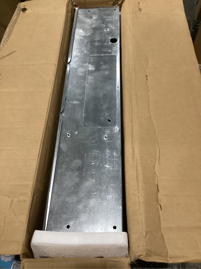 Condition photo showing As Is for broan - 30" recirculating range hood - stainless steel