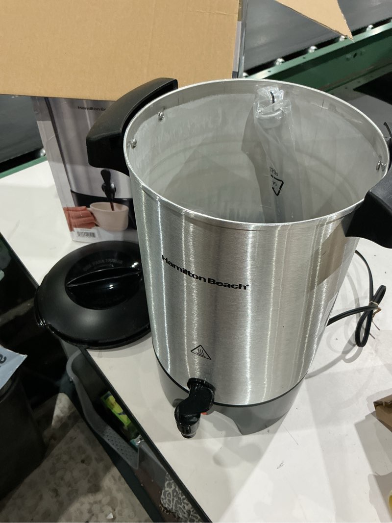 Condition photo showing As Is for hamilton beach - coffee urn - silver