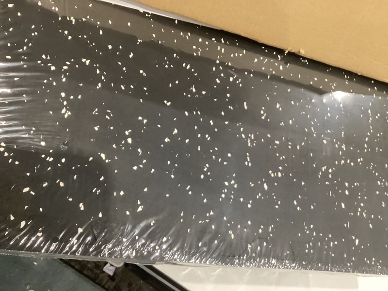 Condition photo showing New/Like New for 0.56in thick 48 sq ft exercise equipment mats, 12 tiles rubber top eva foam workout mats, interlocking gym flooring for home gym, 24 x 24in, black & white black/white 12 tiles (48 sq ft)