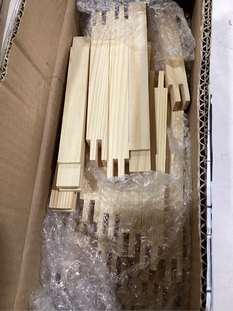 Condition photo showing Good Condition for 16 sets needlepoint stretcher bars with 100 tacks, 8 sizes 32 pcs wooden canvas splicing stretcher bars for needlework embroidery stitch frame set
