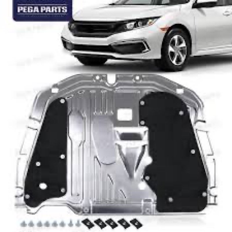 Forccord Engine Splash Shield Guard with Gloves Fit for Honda Civic 2021 2020 2019 2018 2017 2016 - 