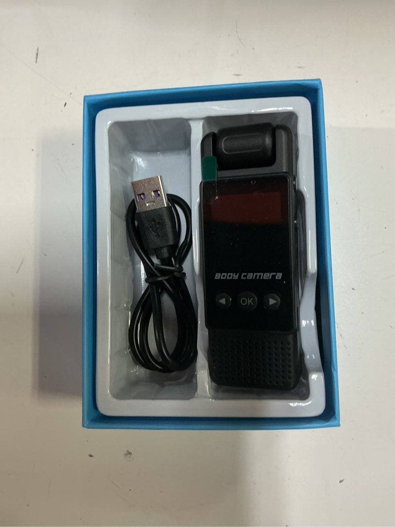 Condition photo showing Good Condition for 4k mini body camera with audio and video recording, 128gb wearable camera with 180° rotating lens, chest camera with night vision & 6-hour battery life for travel, cycling, work security 128gb size