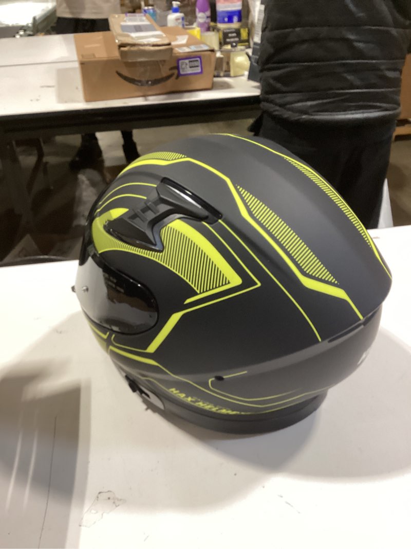 Condition photo showing Good Condition for hax full face motorcycle dot approved helmet with dual rear wing and pinlock ready - lightweight and durable motorbike street bike helmet for adults (impulse droid pink,m) medium impulse droid pink