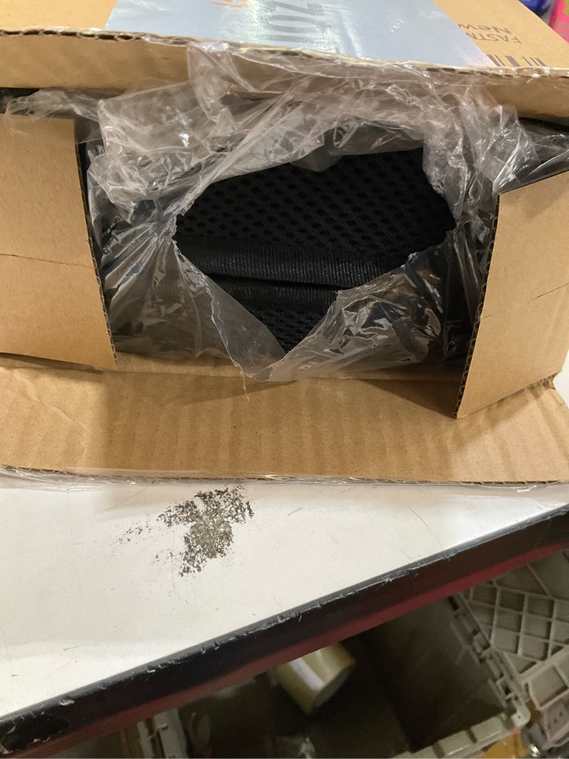 Condition photo showing Good Condition for fastmoment airplane seat cushion portable travel cushion for comfort foldable stadium pad with breathable fabric seat pad perfect for long flights, office, bleacher, camping black standard size - 15.7''