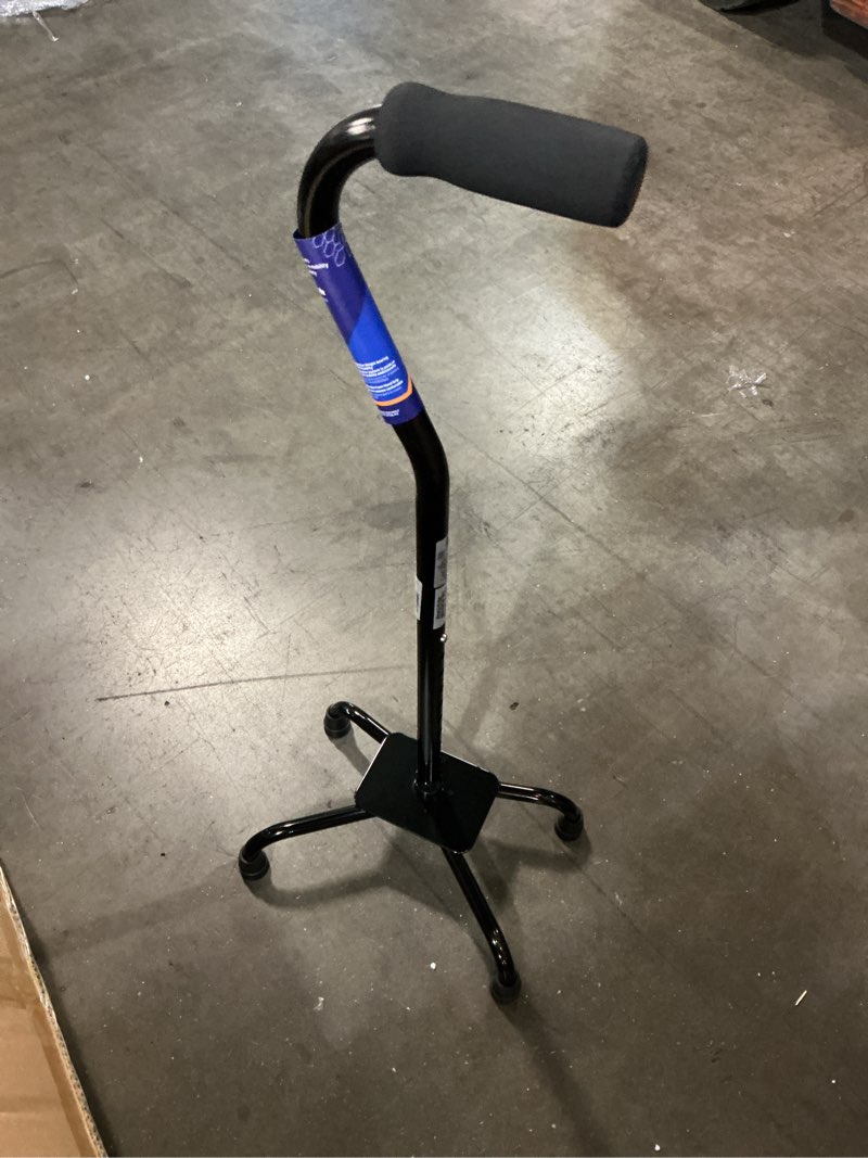 Condition photo showing New/Like New for medline aluminum quad cane with large base for balance, knee injuries, leg surgery recovery & mobility, portable, lightweight walking aid for seniors & adults