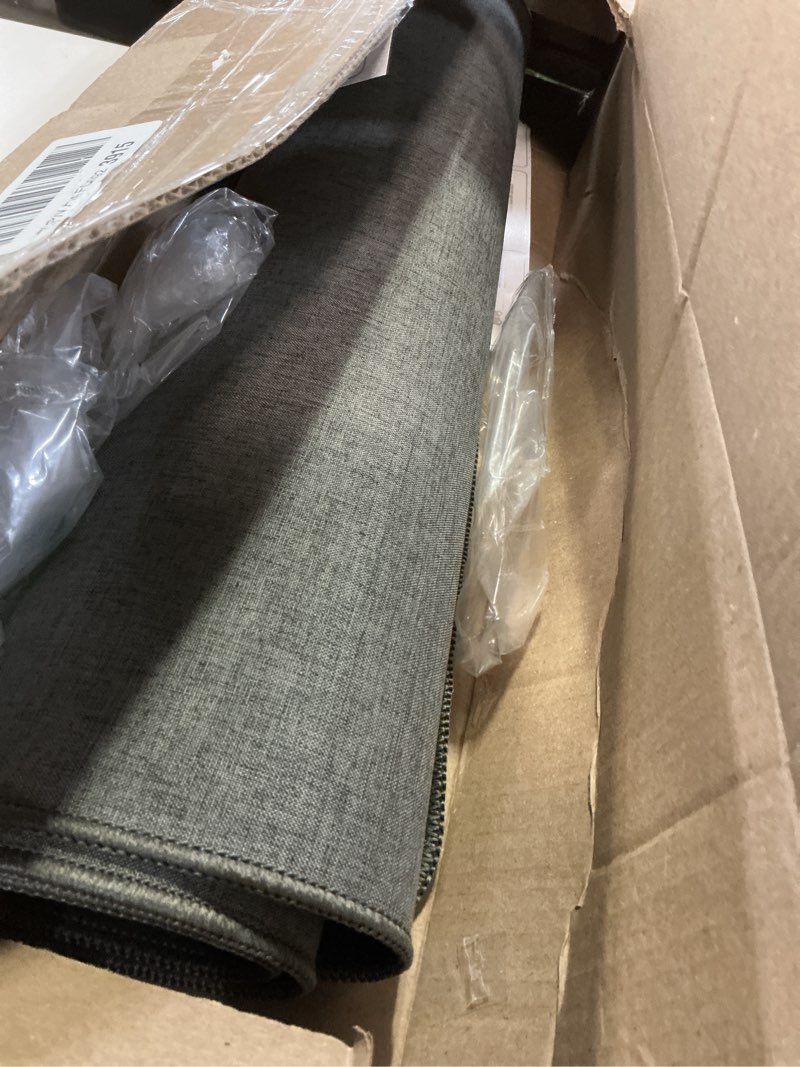 Condition photo showing As Is for lekeepgo ultra thin indoor door mat 24"x47", low-profile door mat indoor entrance, non slip rubber backing inside doormat washable welcome front entryway dirt trapper entry mat, grey grey 24"x47" solid