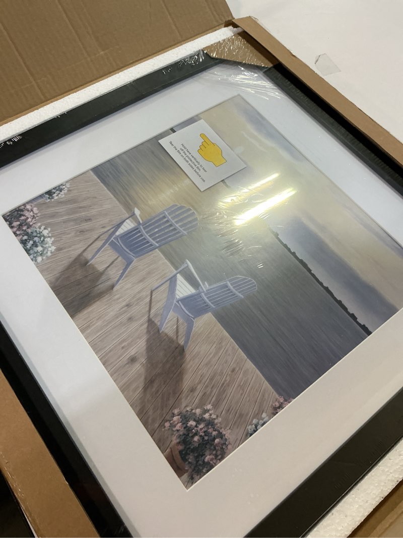 Condition photo showing Good Condition for VNVNK 16x16 Frame Black, Perfect for 16x16 Inch Picture without Mat or 12x12 Inch Picture with Mat, Home Wall Decor Picture Frame-1 PCS 16x16 Black