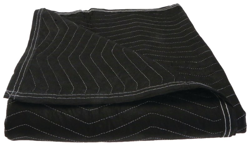 Dependable Industries Cotton and Polyester   Moving Storage Packing Moving Blanket 60" x 72" Professional Quilted Shipping Movers Furniture Pad Black