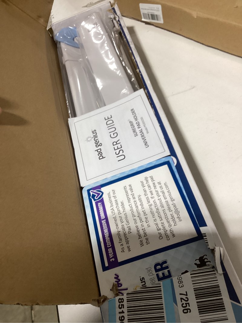 Condition photo showing Good Condition for SureGrip Pee Pad Holder - Fits All Common Pad Sizes, 100% of Urine Stays on Pad, Built-in Lock & Release Pad Grips Secure Pad to Holder, Holder Can Secure to Floor, No Sliding or Folding