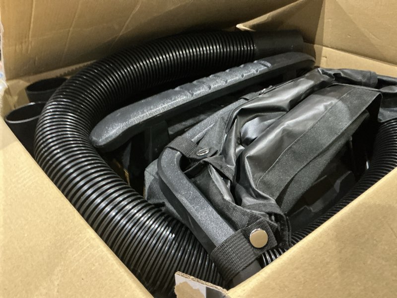 Condition photo showing As Is for dewalt stealthsonic quiet 12-gallon 5.5 hp corded wet/dry shop vacuum with accessories