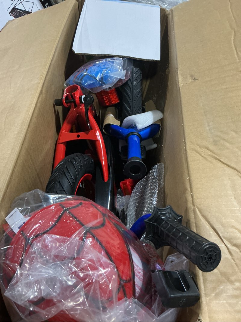 Condition photo showing Good Condition for 12" marvel spider-man bike with training wheels, for boys', red by huffy