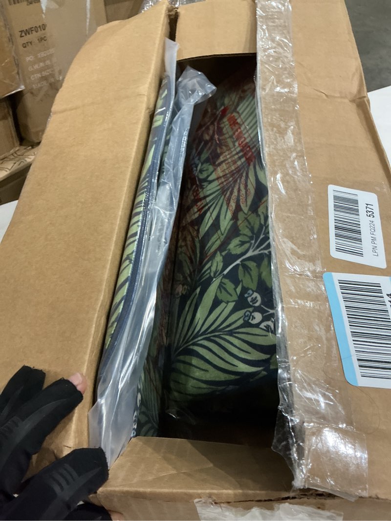 Condition photo showing Good Condition for arden indoor/outdoor foam seat pad, 2 pack, 17 x 16, patio cushion, water repellent, fade resistant, foam cushion sapphire morrison floral 16 x 17 sapphire morrison floral 2