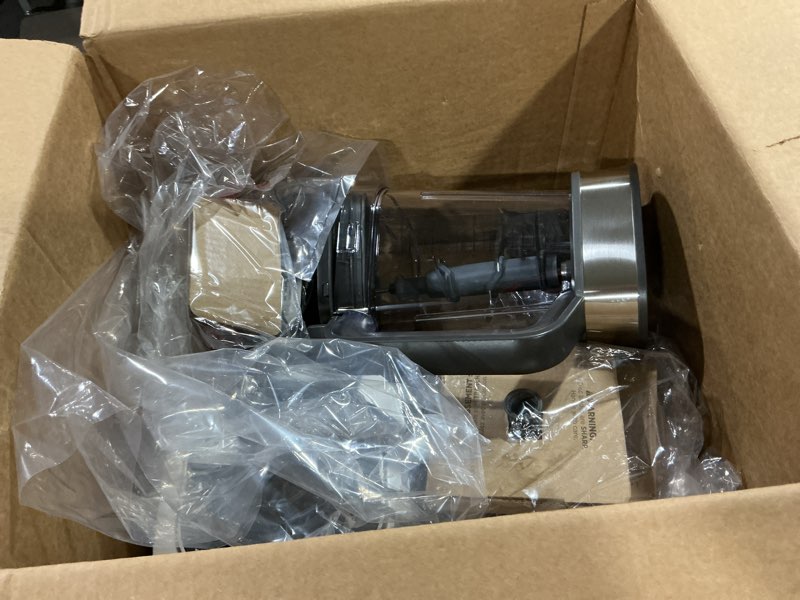 Condition photo showing As Is for ninja blender & food processor combo, foodi power blender system for smoothies, bowls, spreads & shakes, 6 functions, 72-oz pitcher, to-go cups, silver, ss401 1600 peak watts