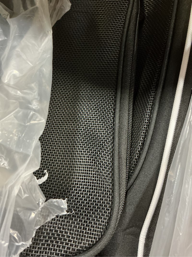 Condition photo showing Good Condition for Petskd Top-Expandable Pet Carrier with Wheels 18x11x11 Inches Delta American United Airline Approved, Soft-Sided Carrier for Small Cats Dogs with Locking Safety Zippers and Anti-Scratch Mesh(Black) 18.0"L x 11.0"W x 11.0"H Black with Wheels