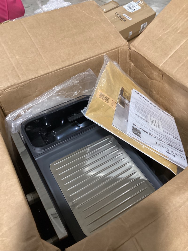 Condition photo showing As Is for Not tested Ninja Luxe Café 3-in-1 Espresso, Drip Coffee and Cold Brew Machine | Intergrated Coffee Grinder, Milk Frother, Assisted Tamper & Built-In Espresso Accessory Storage | Stainless Steel | ES601 Luxe Cafe Stainless Steel