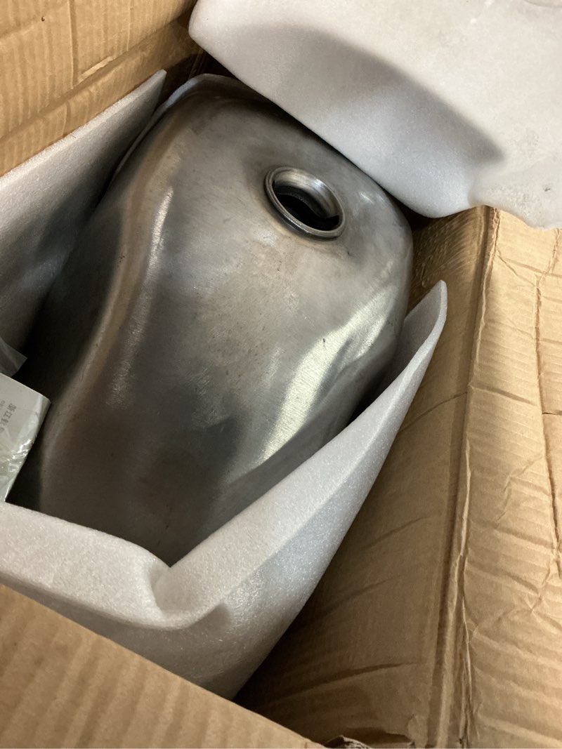 Condition photo showing Good Condition for dkmotork 0081 cafe racer motorcycle fuel gas tank 2.9 gallon univesal raw steel for honda yamaha suz