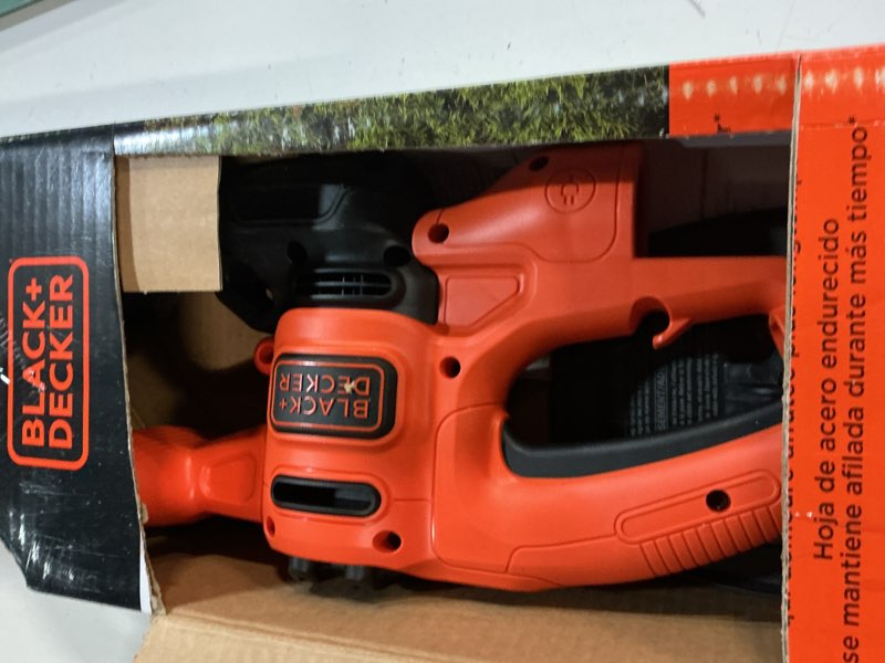 Condition photo showing Good Condition for black+decker electric hedge trimmer, 16-inch 3.0 amp compact corded power hedge trimmer (beht100)