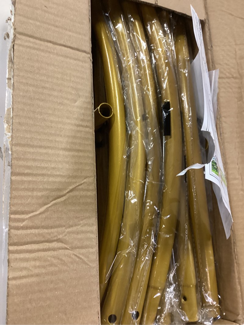 Condition photo showing New/Like New for 7.2FT Metal Arch Backdrop Stand Gold Arched Backdrop Frame for Wedding Party Ceremony Birthday Bridal Baby Shower Garden Floral Balloon Arch Decoration