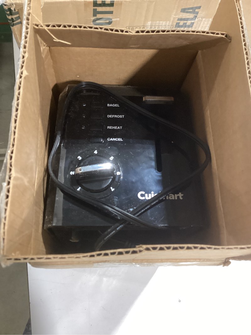 Condition photo showing As Is for Cuisinart CPT-122BK 2-Slice Compact Plastic Toaster, Black Black 2-Slice Toaster