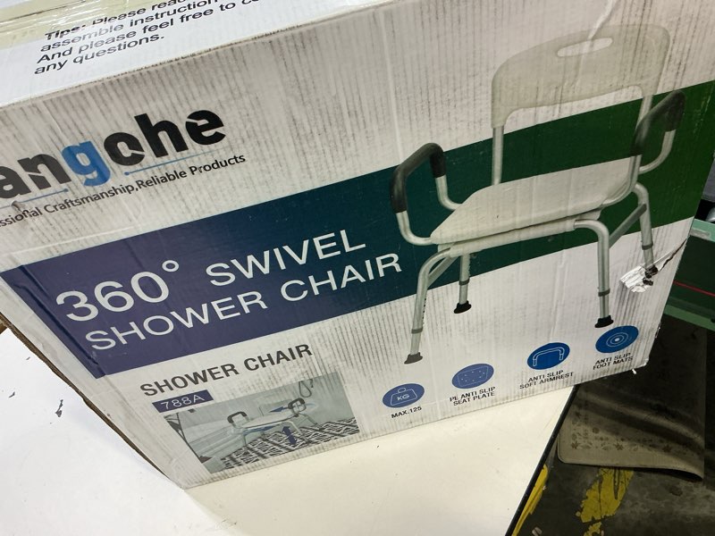 Condition photo showing Good Condition for shower chair for inside shower - swivel shower chair for elderly and disabled - heavy duty shower seat bathtub with arms for handicap, hdb-788a