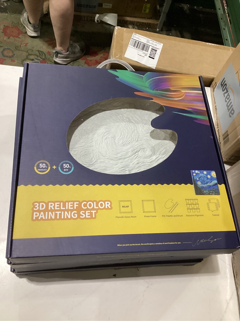 Condition photo showing New/Like New for LONG QUAN CELADON 3D Paint by Numbers Kit for Adults – DIY Framed Canvas with Acrylic Paints & Brushes, Ideal for Art Lovers & Home Décor