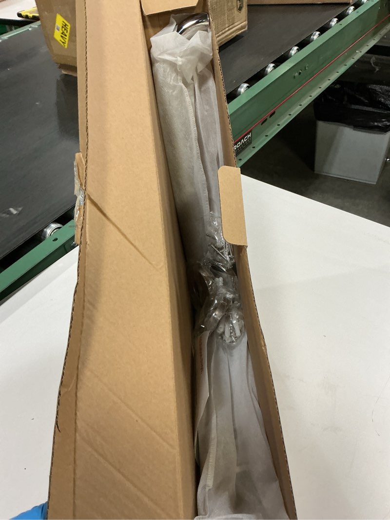 Condition photo showing Good Condition for L-Shaped Angled Grab Bar 16x16 Inch Chrome Anti-slip Knurled Shower Handle Wall Mount, Stainless Steel Shower Bars Safety for Seniors Injured Balance Support, Handicap Grab Bars for Bathtubs & Showers Chrome 16x16 inch