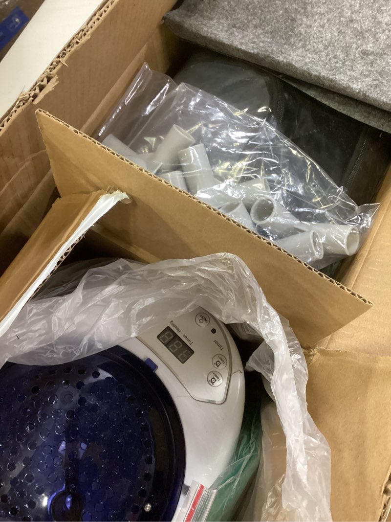 Condition photo showing As Is for Upgraded Portable Sauna for Home?Relaxation, Steam Sauna for Home with Steamer, Remote Control, Folding Chair, 9 Levels