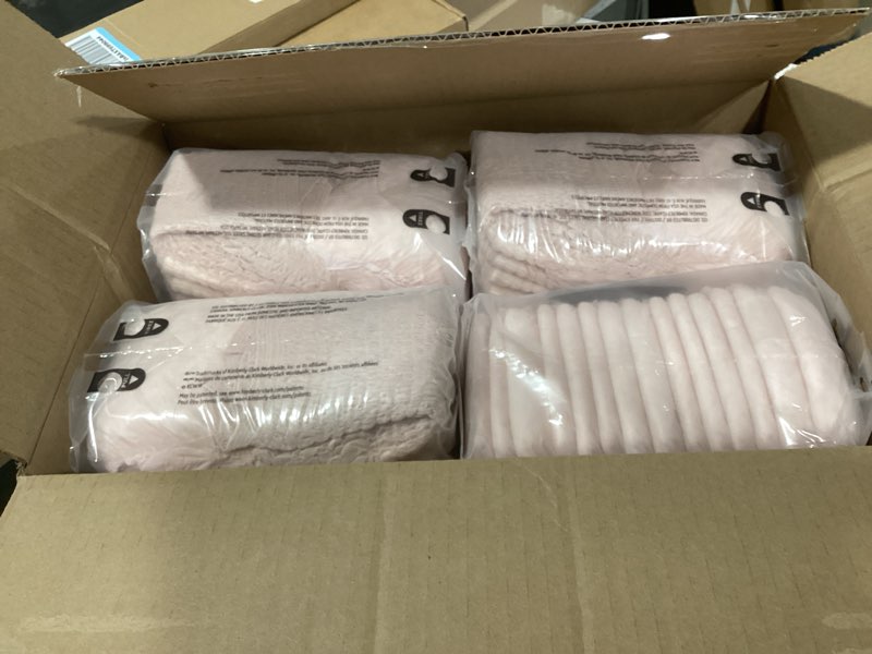 Condition photo showing New/Like New for depend night defense adult diapers, incontinence & postpartum bladder leak underwear for women, disposable, overnight, medium, blush, 60 count (4 packs of 15), packaging may vary medium 60