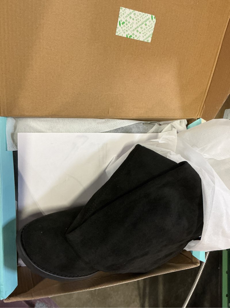 Condition photo showing New/Like New for women's synthetic suede over the knee flat heel thigh high boots | dressy casual thigh high boots,long tall knee high boots ,side zipper, tie-back top,fall,dating,outfit,weekend size 11