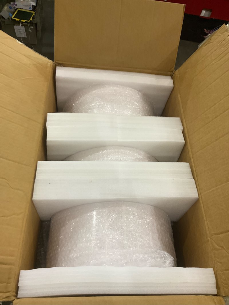 Condition photo showing New/Like New for HAISIWLKJ 3PCS Cylinder Pedestal Stands for Parties, White Metal Round Cylinder Plinths Dessert Table Display Pillars for Birthday Wedding Bridal Baby Shower Party Decorations(Small)