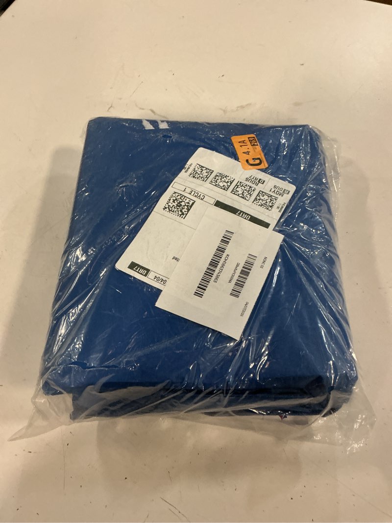 Condition photo showing Good Condition for joramoy 10×10 canopy replacement top only, waterproof pop up canopy tent top cover with ropes, instant canopy top sunshade sliver coated for outdoor garden patio camping (blue) silver-coated blue 118"×118" top only(301×301cm?