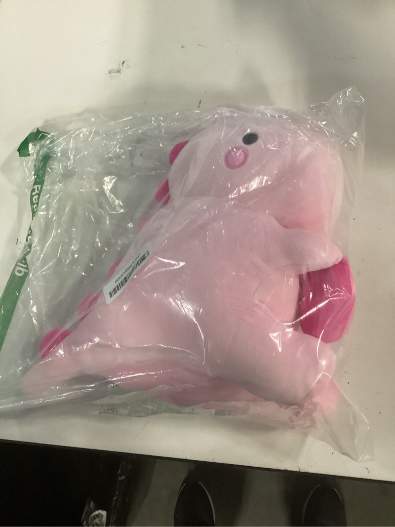 Condition photo showing New/Like New for SQEQE Dinosaur Stuffed Animal, Loving Soft Dino Plush Toys with Holding Heart, Sweet Romantic Anniversary Birthday Gift for Her Girls Boys Girlfriend(Pink,12 inch) Pink Loving Dinosaur 12 inch