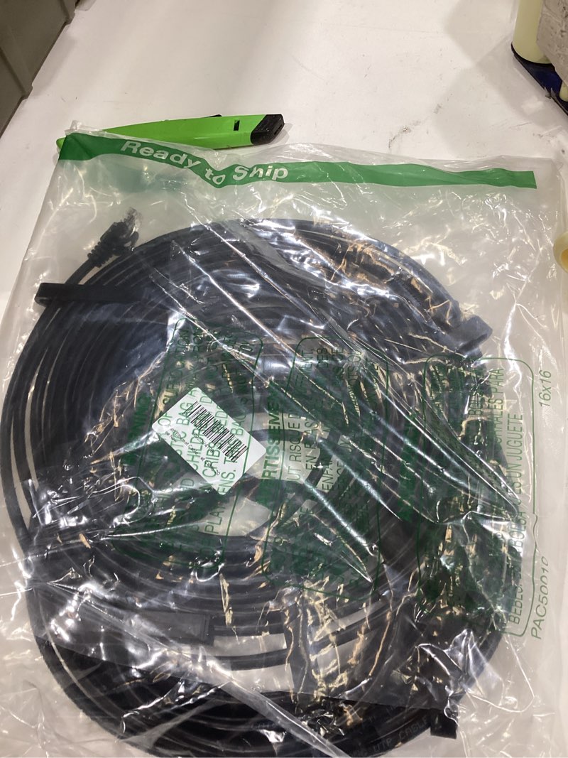Condition photo showing New/Like New for Ultra Clarity Cables Cat6 Ethernet Cable, 20 Feet (2 Pack) LAN, UTP (6 Meters) Cat 6, RJ45, Network, Patch, Internet Cable - 20 ft 20Ft-Cat 6 Black