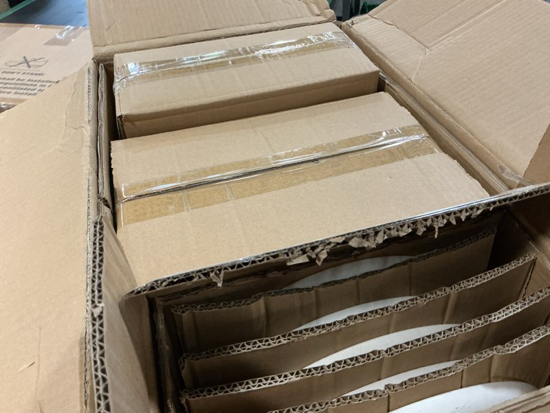 Condition photo showing Good Condition for famiware milkyway stoneware dinnerware sets with mugs, service for 6 (24 pieces), reactive glaze plates and bowls sets, microwave and dishwasher safe dishes set, matte beige white matte beige white 6 sets (24 pcs with mugs)