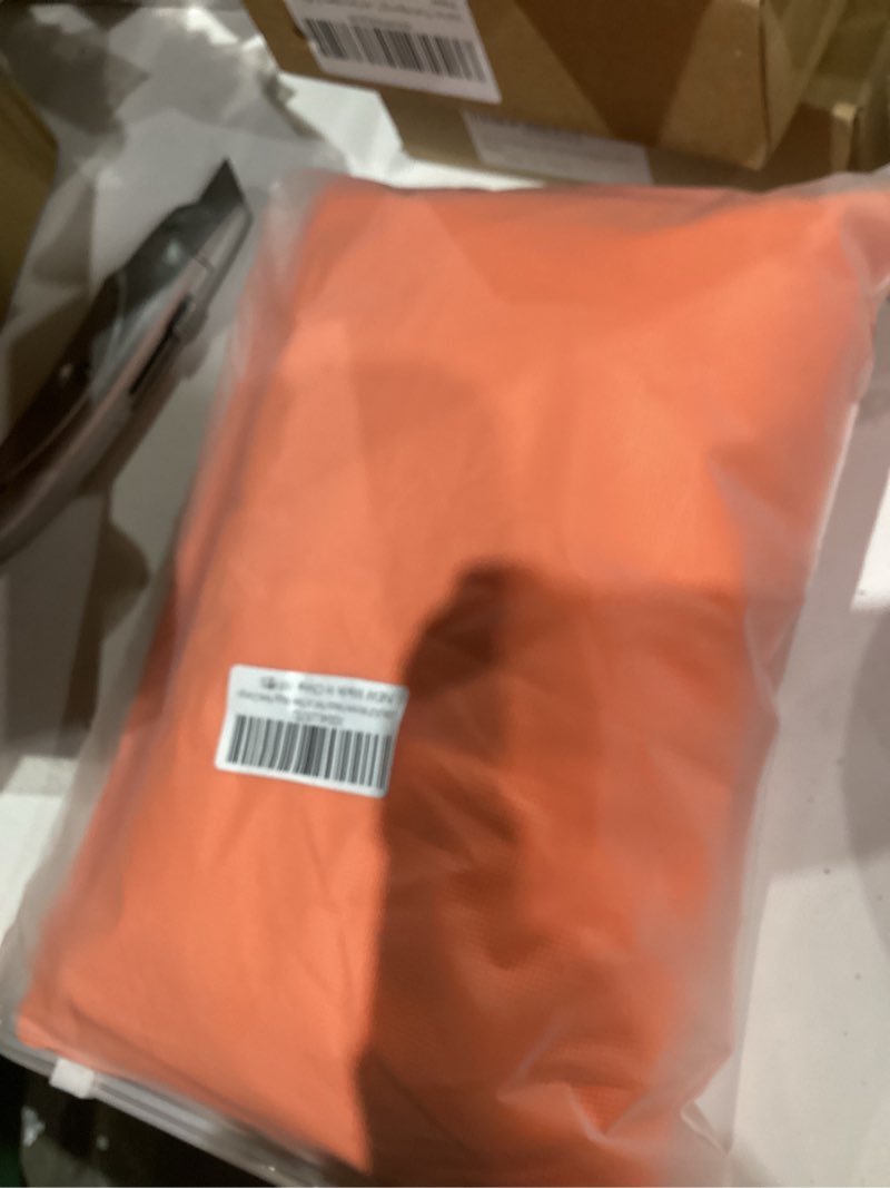 Condition photo showing New/Like New for Womens Waffle Wide Leg High Waisted Palazzo Pants Casual Work Beach Lounge Trousers with Pockets Loose Flowy Baggy Orange