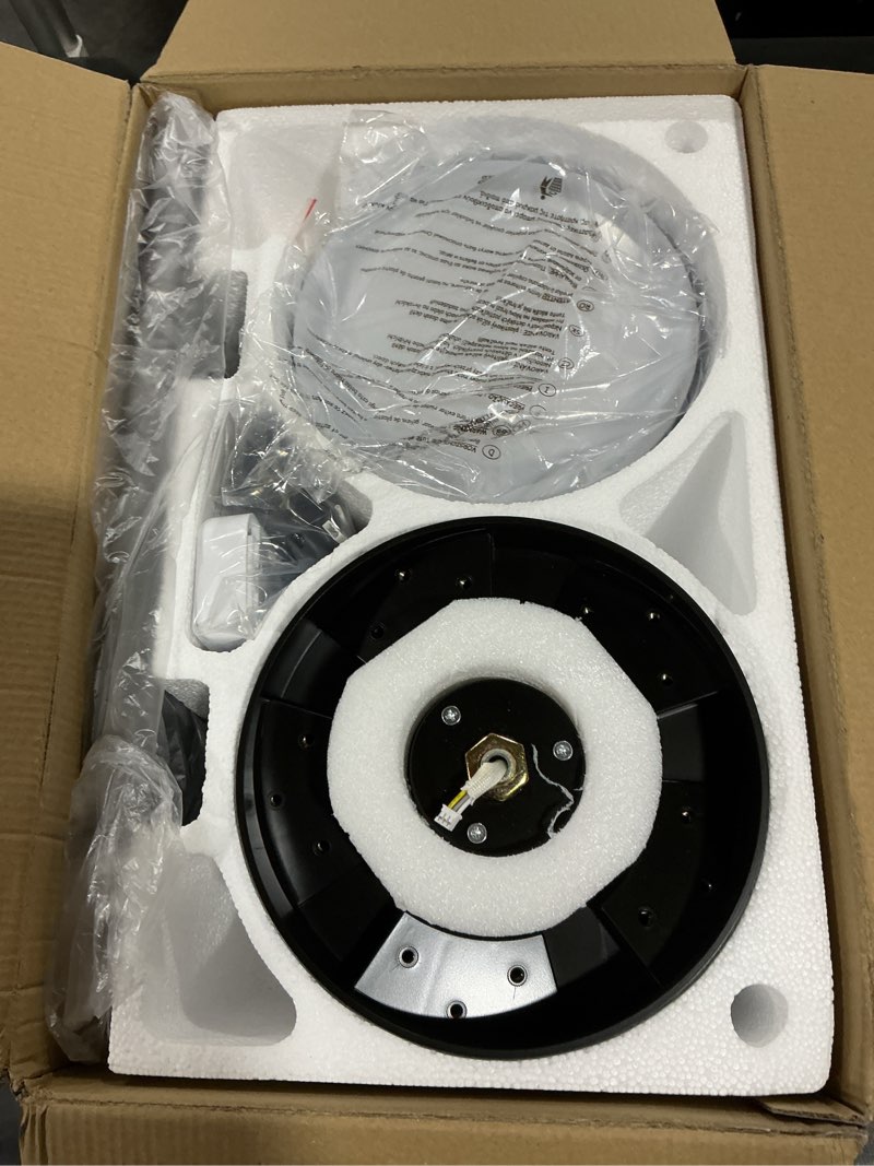 Condition photo showing Good Condition for 41" Black Low Profile Ceiling Fans with Lights and Remote, Modern Flush Mount Ceiling Fan Light with Quiet Reversible DC Motor for Bedroom Kitchen 41" Black 5 blades