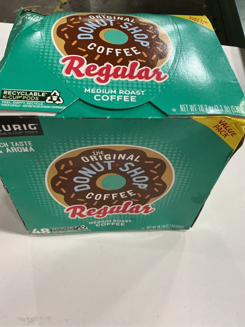 Condition photo showing New/Like New for The Original Donut Shop Regular, Single-Serve Keurig K-Cup Pods, Medium Roast Coffee Pods, 48 Count Original 48 Count (Pack of 1) (BEST BY 09/16/2027)