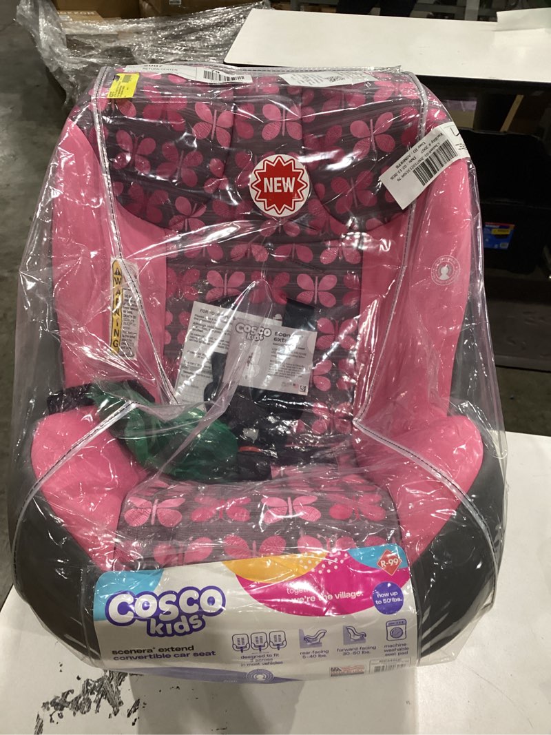 Condition photo showing Good Condition for cosco kids scenera extend infant & toddler convertible car seat, pink butterfly