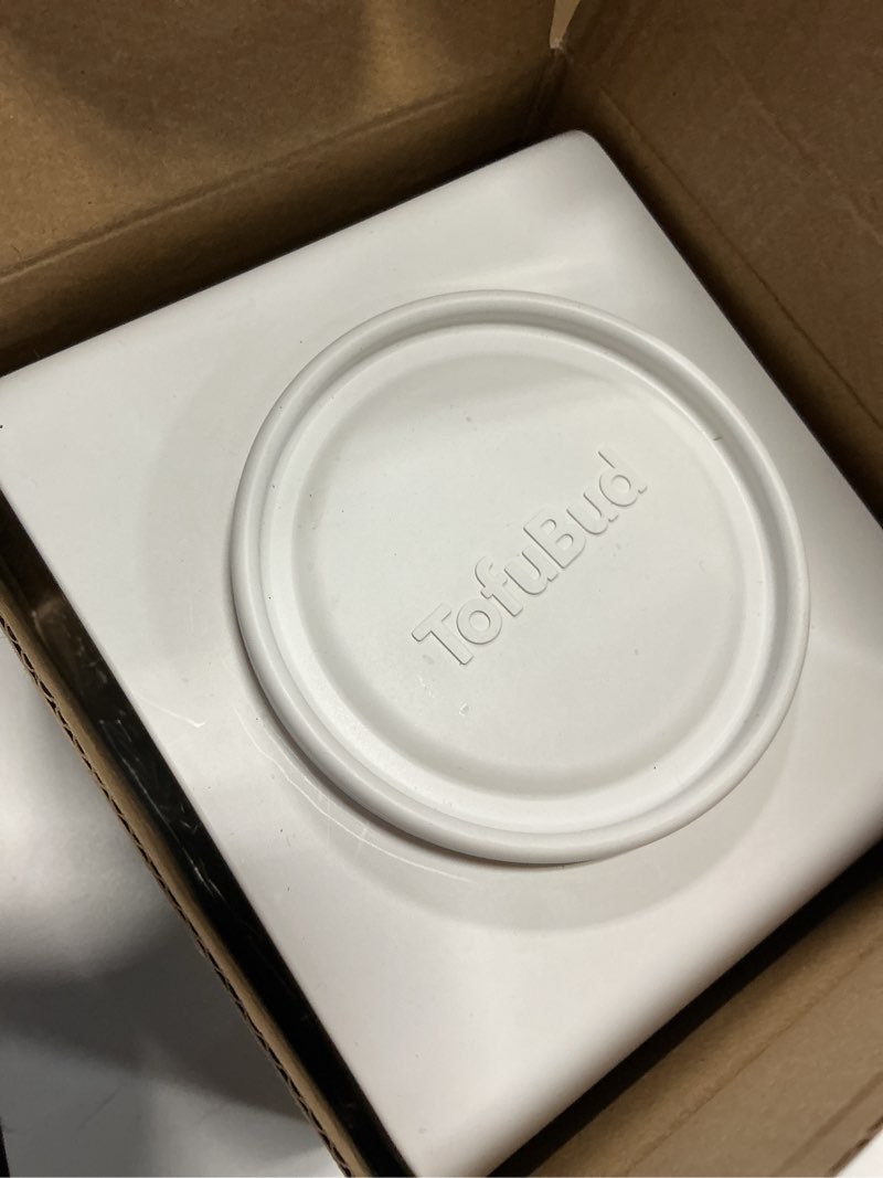 Condition photo showing Good Condition for TofuBud Tofu Press - Presser for Firm or Extra Firm Tofu - Dishwasher Safe with Water Drainer - Made from Durable Sustainable Materials - Perfect for Vegan Cooking - Healthy Recipes Cookbook Included