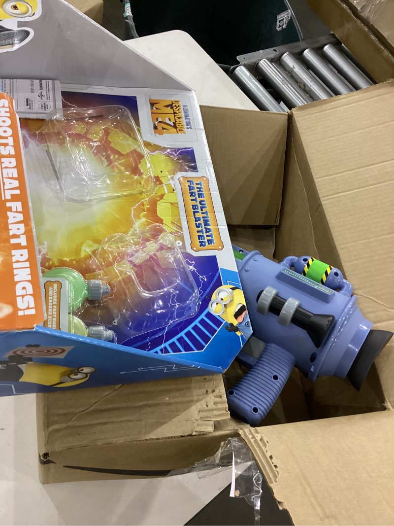 Condition photo showing As Is for Minions Despicable Me 4 Ultimate Fart Blaster Toy - Shoots Real Fog Rings | 15 Hilarious Sound Effects | Lights Up & Banana/Fart Scents | Includes 2 Scent Formulas | Great Gag Gift for Kids Ages 4+